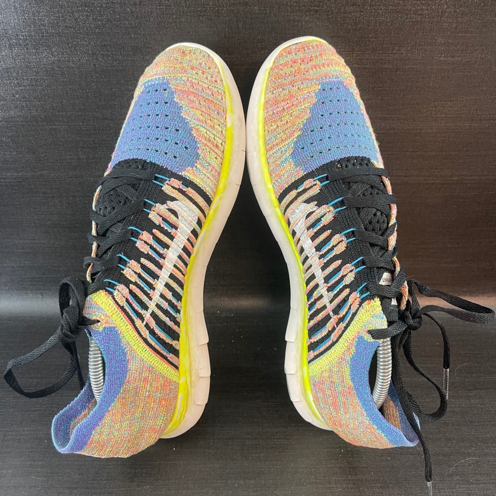 Nike Free RN Flyknit Women's size 10 Multicolor Rainbow Running Shoes 831070-102 - Picture 9 of 9